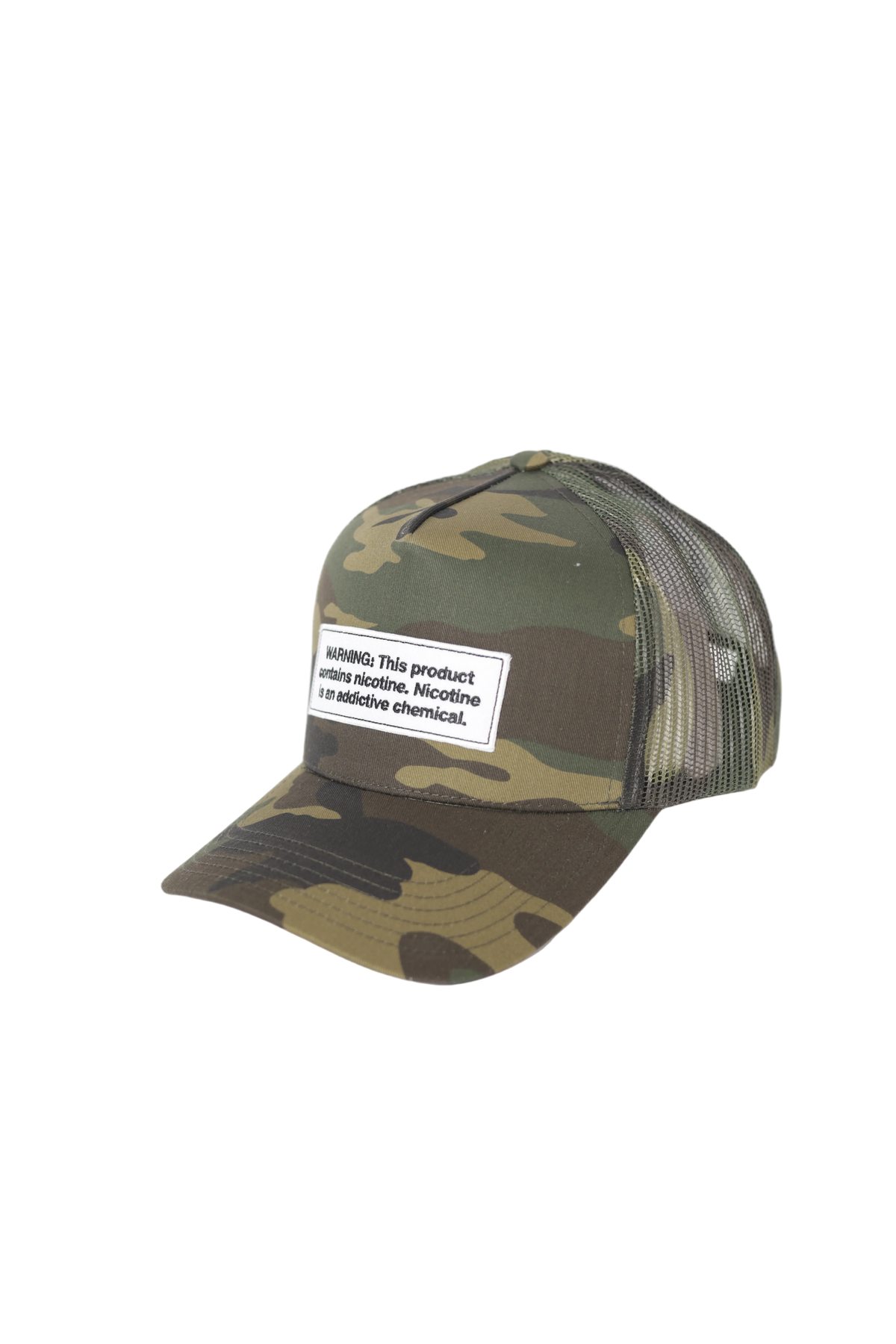Camo Sesh+ Warning Label Hat