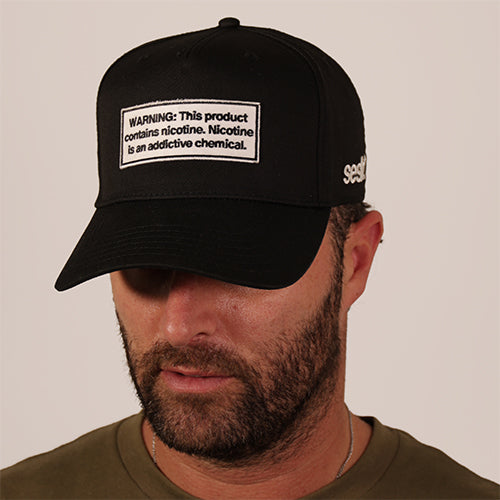 Black Sesh+ Warning Label Hat